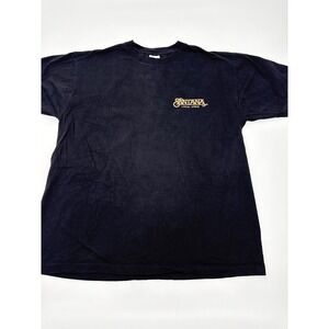Santana Local Crew Graphic T-Shirt Mens Large Black Cygnus Sportswear Cotton Tee